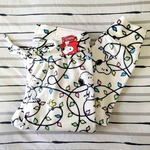 AE Peanuts Snoopy & Woodstock Christmas High-Waisted Soft Velvet Leggings